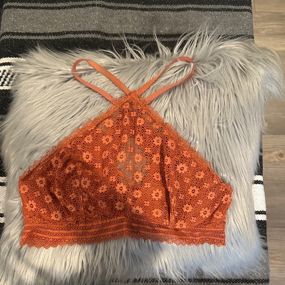 Victoria's Secret Orange Lace Bralette/camisole sz Large